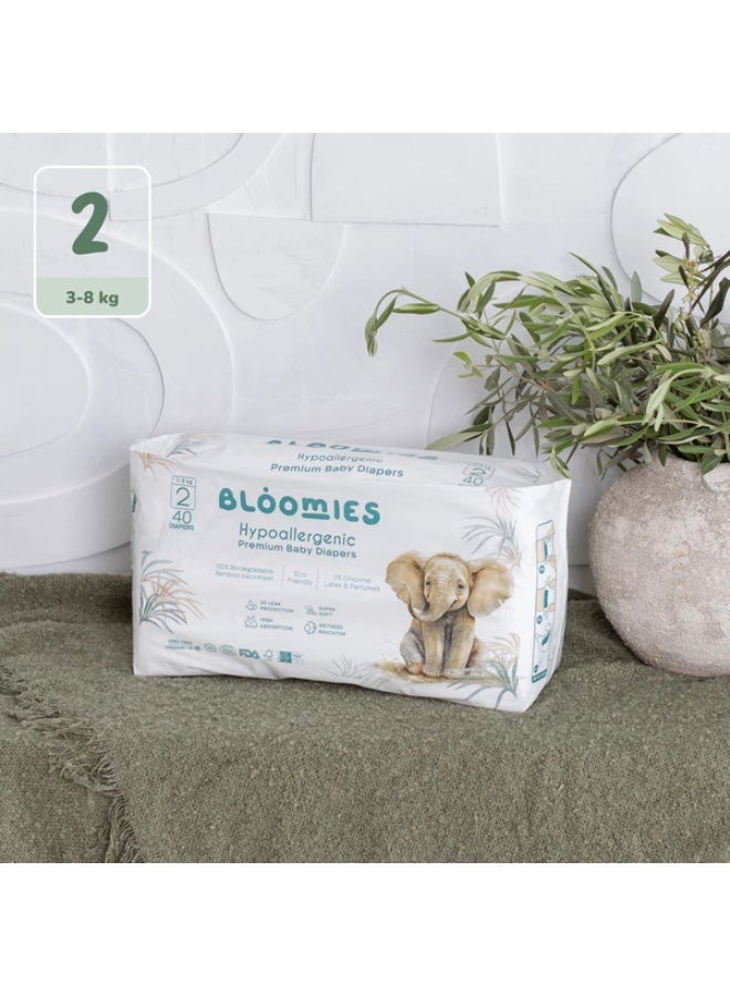 بلوميز حفاضات الأطفال من بلاميز المصنوعة من الخيزران - المقاس 2 - 40 قطعة (3-8 كغ) - Image 3